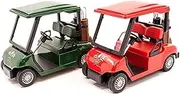 ️ KiNSFUN Golf Cart 4½" Die Cast Metal Model Toy Car Green and Red ⛳