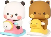Generic Bubu and Dudu Merchandise - Cute Dudu Bubu Panda Statue Dashboard Decoration, Bear Statue Desk Decor Cute Car Decor, Small Figurines Ornaments
