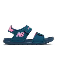 在飛比找蝦皮商城優惠-New Balance 藍粉色 休閒 魔鬼氈 涼拖鞋 童鞋 