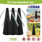 3Packs Fly Fans for Tables Repellent Indoor Outdoor with Soft Fan Blades Picnic