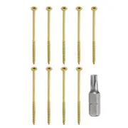 50pcs Deck Screws #10 x 5" Torx Exterior Wood Screws with T25 Drive Bit