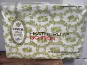 NOS Vtg Cannon Royal Family Featherlite No-Iron Full Fitted Sheet Cameo Rose Gr