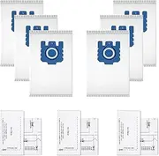 6 Pack AirClean 3D Efficiency Hoover Bags for Miele Vacuum Cleaner, Compatible with Miele Complete C3, C1, C2, S227, S240, S270, S400, S2, S5, S8 Series