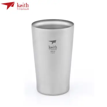 鎧斯Keith Ti9221純鈦杯雙層啤酒杯