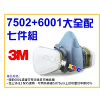 在飛比找蝦皮購物優惠-【天隆五金】(附發票) 3M 7502+6001有機濾罐 濾