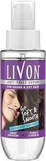 Livon Serum for Women for Dry & Rough Hair For 24 Hour Frizz-free Smoothness, With Argan Oil & Vitamin E, 50 ml