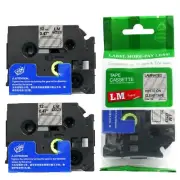2/Pack 12mm White on Clear Tape for P-touch Model PT7100, PT-7100 Label Maker