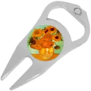 Sunflowers Golf Ball Marker Divot Repair Tool Bottle Opener