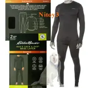 Eddie Bauer Heat-Odor Control Midweight Shirt/Pant Base Layer Set-Men SMALL