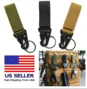 3 Pack Molle Tactical Carabiner Backpack Belt Hook Quickdraw Survival Nylon Clip