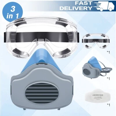 Full-Face General Gas Mask Spray Painting Respirator Reusable Safety Protection