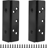 2 Pcs Bed Frame Bed Post Double Hook Slot Bracket, Heavy Duty Bed Hardware