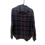 New Prana Golden Canyon Snap Front Flannel Size Medium