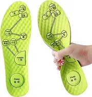BUNIQ Men Women Acupressures Massage Foot Insoles - Comfortable Anti-Fatigue Foot Arch Support Shoe Insoles for Work Boots Running Walking