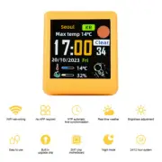 Mini Digital Smart Weather Station Wifi Wireless Thermometer Clock Rain Outdoor