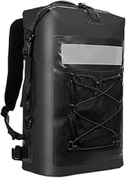 [Dickly] Waterproof Dry Storage Bag Roll Top 35L Floating Dry Sack Portable Backpack Outdoor Backpack for Sailing Camping Rafting, Black