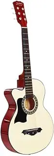 38 Inch Left Handed Guitar Wooden Acoustic Guitar Left Hand with Picks Strap Carry Bag - ALPHA