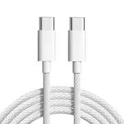2 Pack Braided USB Type C to USB-C Cable Charge PD 60W Quick Charging Data Fast Charger