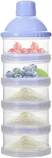 Baby Formula Travel Container ? 5 Layer Stackable Milk Powder Dispenser, Removable Compartment Organizer | Easy Clean Cereal Snack Case Toddler Feeding, Portable Food Storage Jar for Home or Travel