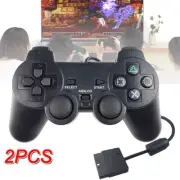 1/2X Wired Controller Compatible with PS2 Console Dual Vibration Game Controller