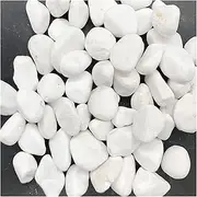Decorative Stones, Decorative Natural Pebbles (2.5kg/5.5 lb), Vase Filler Plant Pots Landscaping Aquariums Home Garden Decorative Pebbles, Polished River Pebbles (Color : White, Size : 1-2CM)
