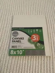NEW & Sealed Daler-Rowney 3 Pack White Simply Canvas Panels for Art, 8x10