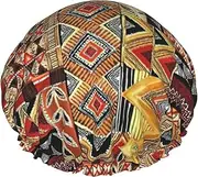 African Textile Patchwork Print Various Activities Shower Cap Reusable Soft And Lightweight Bath Hair Cap Long Hair