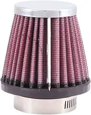 TULKUCBZBP Universal Motor Motorcycle Car Cold Air Intake Filter Cleaner with 52/64/70/76mm Neck, 98/140mm Height Car air Intake(76mm Neck)
