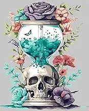ARPADAMO Adults Beginners Paint by Number Kits，Skull Painting by Number Kits On Canvas,Without Frame DIY Oil Painting Acrylic Paints, Home Wall Decor Gift 15.6×19.5in