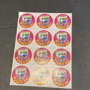 VTG 80s TREND Scratch & Sniff Stinky Sticker Sheet TUNED IN! Mouse Music Vanilla