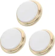 Generic 3PCS Trumpet Valve Caps Unique Finger Button Accessories Lightweight Shell Inlay Design for Enhanced Sound Quality and Performance Replacement for Trumpet Parts