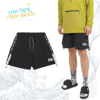 在飛比找ETMall東森購物網優惠-Nike 海灘褲 Logo Tape Cargo 黑 白 男
