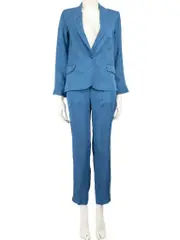 Blue Paisley Jacquard Suit Set