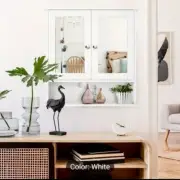 HOMASIS Wall Mounted Bathroom Cabinet Organiser Storage Cupboard w/Mirror
