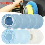 10Pcs 9-10 inch Microfiber Polisher Bonnets Car Polishing Pads Wax Wash Buffer