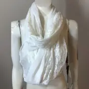 Mixit New Infinity Scarf Snowdrift Wear Many Ways Ivory Lace