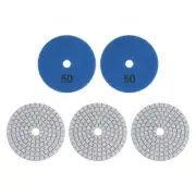 5pcs 3" Grits 50 Diamond Polishing Pads Wet/Dry for Stone Concrete Marble Quartz