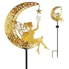 Pathway Stake Light Iron Art Metal Yard Art Lawn Ornament Unique Gift for Garden