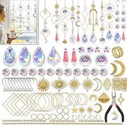 Sun Catcher Kit - Crystal Sun Catcher Kits - Hung Sun Catcher Pendant Ornament, Rainbow Maker Pendants for Window Home Garden Christmas Day Party Wedding Decoration
