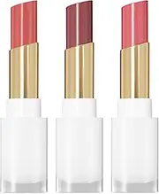 [Revlon] Super Lustrous Glass Shine Balm Gift Set, 3-Piece, Lipstick Multipack, Hydrating Tinted, Sheer Glossy Finish, 003 Honey Shine, 008 Rum Raisin, 006 Girly Swirly