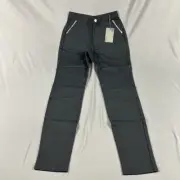 G/Fore G4 Womens Golf Pants Slim Leg Stretch Moto 2 Black Rayon NWT MSRP $145