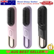 Portable Rechargeable Cordless Mini Hair Straightener Brush Straightening CombZV
