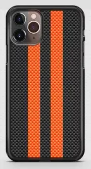 Black Carbon Fibre Fiber Orange Racing St For Iphone Case 11 12 13 14 15 Pro Max