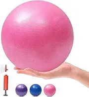 MOMPLUS 6 Inch Exercise Pilates Mini Yoga Balls Barre Small Bender for Home Stability Squishy Training Physical Therapy Improves Balance with Pump