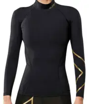 2XU MCS Alpine Compression Top Women's Small Black/Gold Thermal Long Sleeve