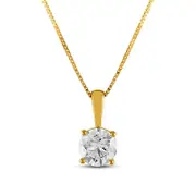 1 CT. Natural Clarity Enhanced Solitaire Pendant in 14K Gold (J/I3)