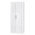 Artiss 2 Door Wardrobe Bedroom Cupboard Closet Storage Cabinet Organiser WHITE