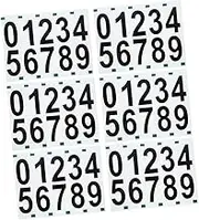 Yardenfun 6 Sheets Digital Mailbox Number Adhesive Decals Apartment Door Numbers Mailbox Stickers Address Signs for Houses Pvc Black