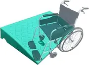 ZJIEX 3" 4" 5" Rise Threshold Ramp, Rubber Entry Ramp, Non-Slip Driveway Curb Ramp, Wheelchair Ramps for Doorways, Entryway, Steps, Garage (Color : Green, Size : 4in/10cm)