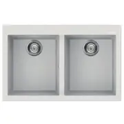 Artusi Granitek Double Bowl Sink - White